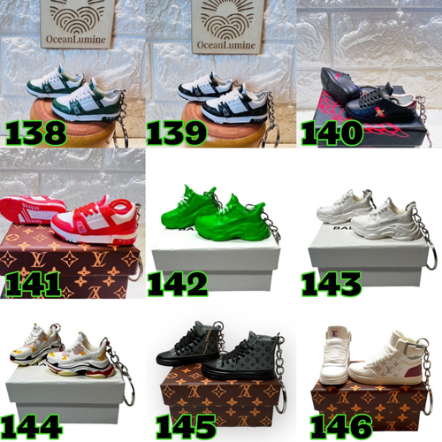Portachiavi scarpa iconica design sneaker scarpa singola con scatola accessori da collezione - Foto 11 di 12