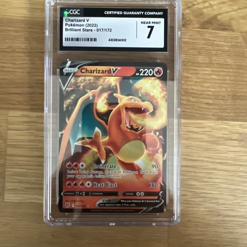 Pokémon Charizard v Brilliant Stars 017/172 CGC 7 Near mint