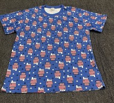 Peanuts by Hanna Andersson Snoopy Blue Short Sleeve Shirt Size XL