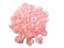 Baby Pink Bow Appliques Offray Brand Satin with Pearl X 60 pieces 7/8 inch B59