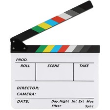 Filmklappe Hochwertige Regieklappe 30X25cm Bunt Directors Film für Filmen Vid...