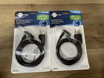 InSinkErator CRD-EZ EZ Connect Power Cord Accessory/LOT OF 2