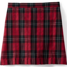 Lands' End Size 14 School Uniform Girls Plaid Box Pleat Skirt Top of the Knee