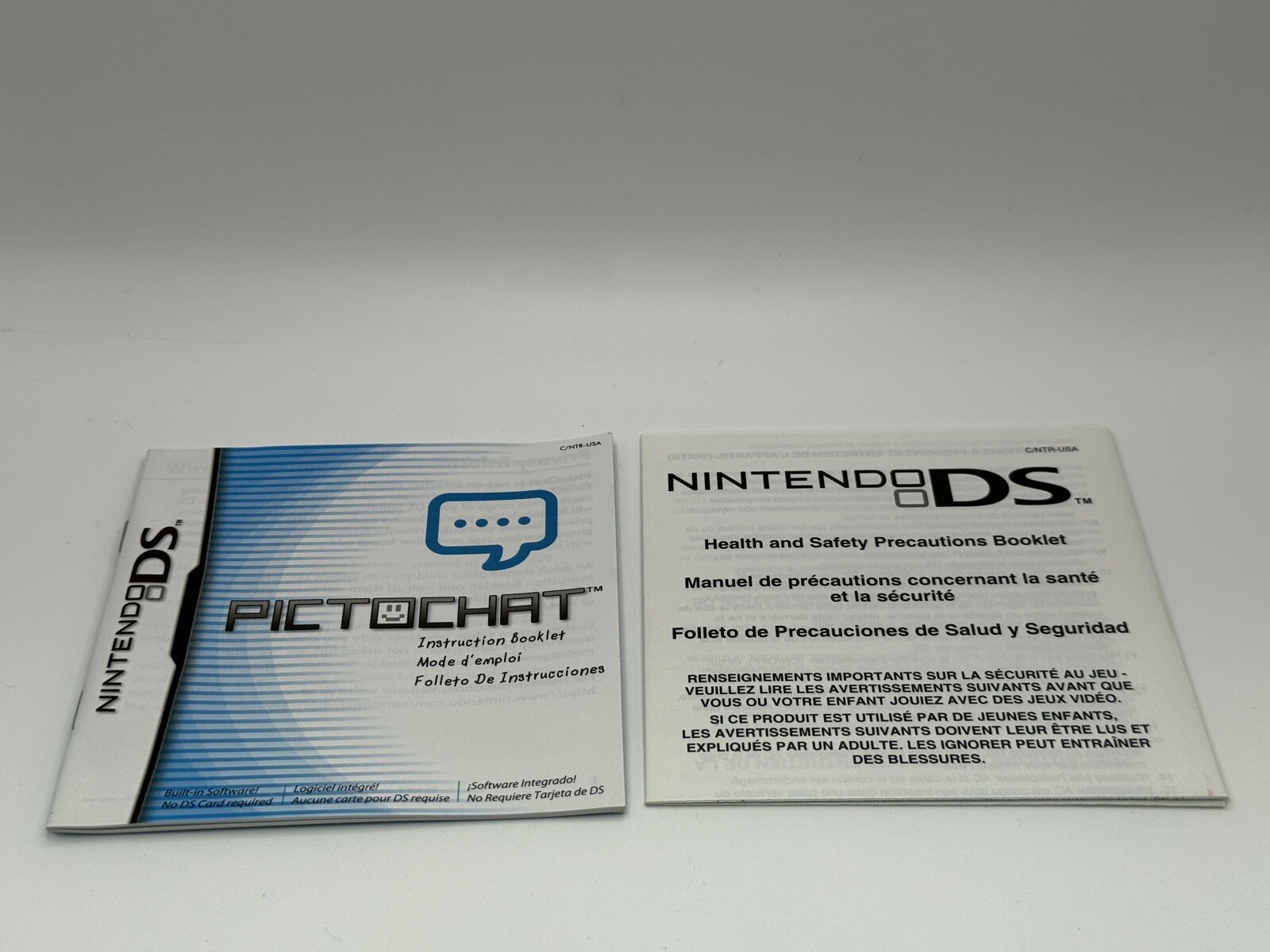 Pictochat Picto Chat Nintendo DS Gameboy Instruction Manual and Insert Only