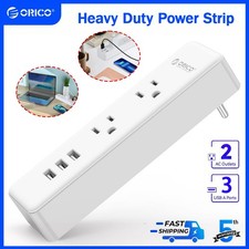 ORICO US Power Strip Surge Protector with 2 AC Outlets 3 USB Ports 3.28 FT Cable