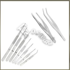 TWEEZERS PROFESSIONAL STAINLESS STEEL EYEBROW HAIR PLUCKERS STRAIGHT CURVED