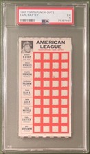 1967 TOPPS PUNCH-OUTS EARL BATTEY PSA 5 MINNESOTA TWINS TEST ISSUE