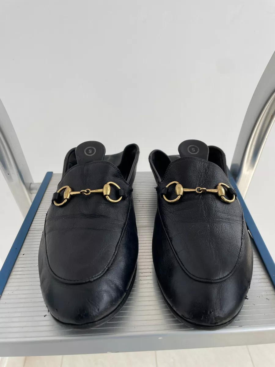 Black Shiny Leather Gucci Jordaan Loafer