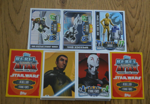 Rebel Attax serie 1 las 128 cartas básicas completas Topps cartas de Star Wars - Imagen 1 de 1