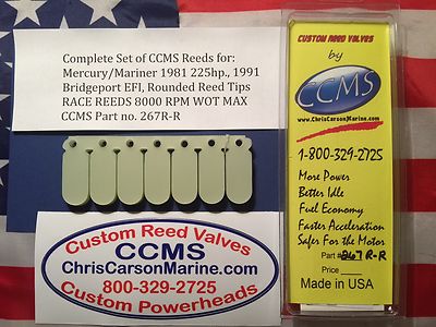 CCMS Mercury/Mariner 1981 225hp 1991 Bridgeport EFI Rounded Reed Tips PN.267R-R