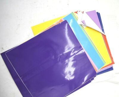 Sghuo 75 Adhesive Vinyl Permanent 12'' x 12'' Sheets Assorted Colors Glossy Matte
