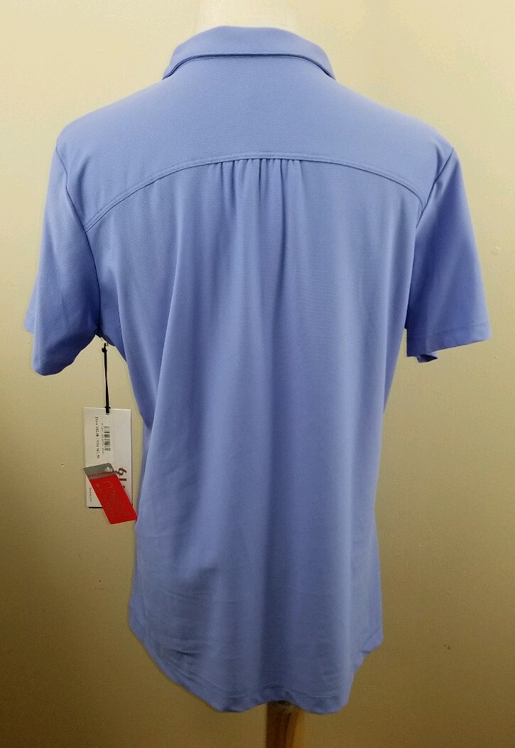 LIJA シャツ LIJA Zip Golf Polo Shirt Womens Sz XL Purple Short Sleeves Bust 42