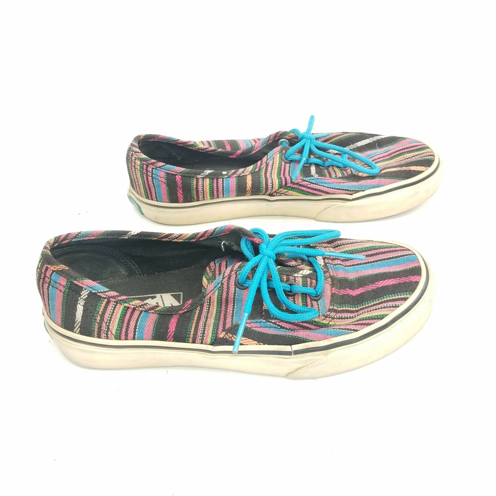 Scarpe basse Vans in canapa a righe stile reggae comode sneakers alla moda taglia 7