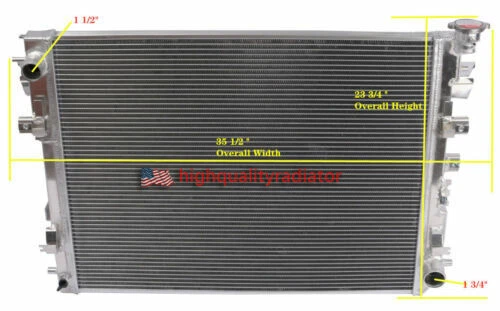 All Aluminum Radiator For 2013-2018 Ram 1500 3.6L 3.7L 4.7L 5.7L 3Rows 13295 Foto 2 de 4