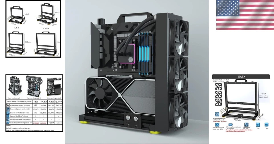 Compact Aluminum Motherboard Rack for Efficient Cooling – Supports All Sizes - Image 2 of 4