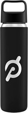 Peloton Glass Water Bottle | 473ml Bottle With Nonslip Silicone Sleeve, Top and