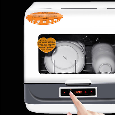 Large Capacity Portable Countertop Dishwasher 3 Washing Programs 800W 110V