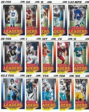 2024 Score football League Leaders Insert set (15) Watt, McCaffrey, Tua, Dak +