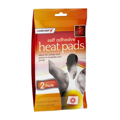 TREAT & EASE Heat Pads back Pain Relief Large self adhesive Heat Patch Muscle Back Aches New