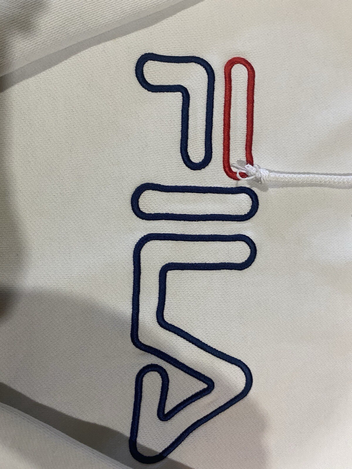 Felpa con cappuccio Fila bianca vintage