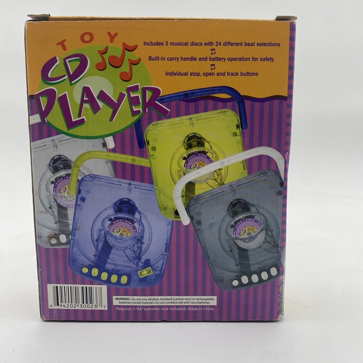 Joe Kasey Hanford CD プレーヤー ビンテージ Vintage kids toy cd player early 90's in the box includes 4