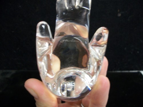 Statuetta Steuben Crystal Song Bird fermacarte 4,5"" larga per 3"" alta - Foto 5 di 5
