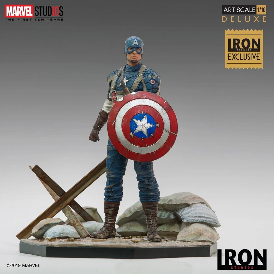 Iron Studios MARCAS41421-10 1/10 Captain America Statue Display Figure Model New - Image 2 of 4