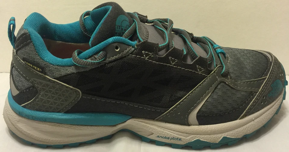North Face Gore Tex Aqua Azul Gris Correr Senderismo Zapatos Talla 7 Trail Walking Foto 4 de 4