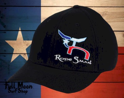 New Rope Smart Texas Mens Black Flex Fit Hat Cap