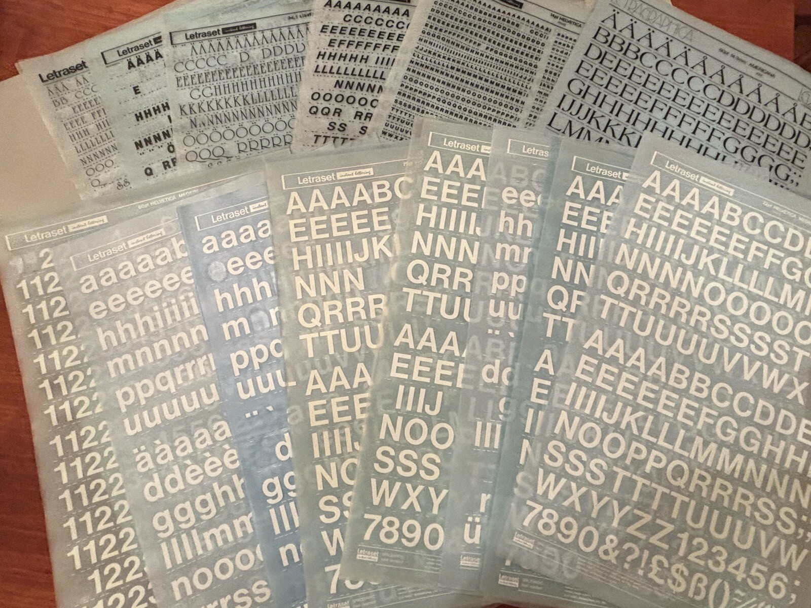 Vintage Letraset Presstype Dry transfer lettering Sheets Mixed Lot Black White eBay