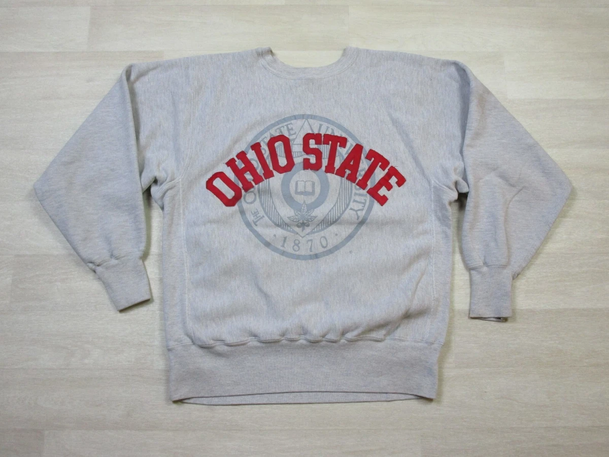 Vintage Champion Reverse Weave USA Ohio State University OSU (L) Sweatshirt Logo