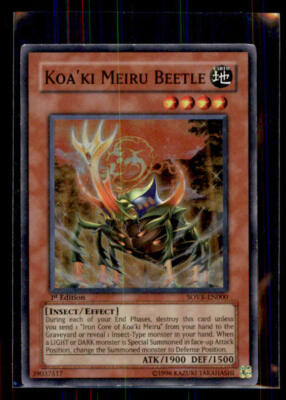 Koa'ki Meiru Beetle 1st Edition Stardust Overdrive Lightly played