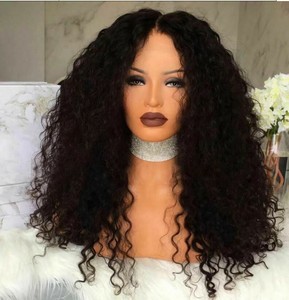 Stock Lace Front Malaysian Afro Kinky Curly Human Hair Human Wig