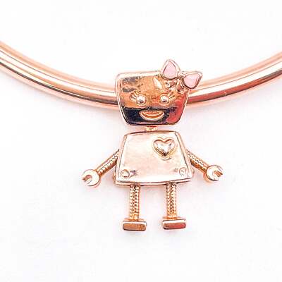 PANDORA Rose™ Bella Bot Rose Gold Plated Robot Girl Pandora Friends Charm 