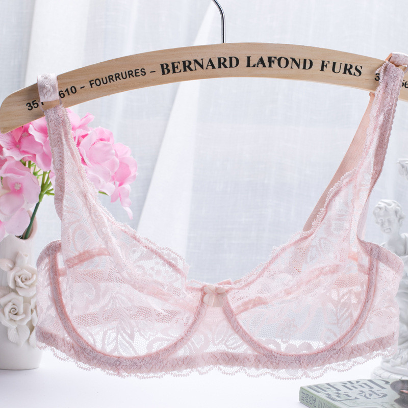 Sexy Sheer See Through Bra Unlined Underwire Lace Mesh Non Padded