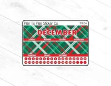 1012-5C~~December 8.5X11 Monthly View Planner Stickers.