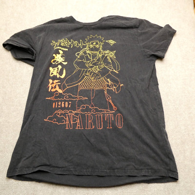 Naruto Shippuden Graphic T-Shirt Black Anime Manga Uzumaki Cartoon 2XL
