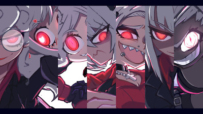 Anime girls digital art artwork 2d portrait helltaker Playmat Game Mat Desk