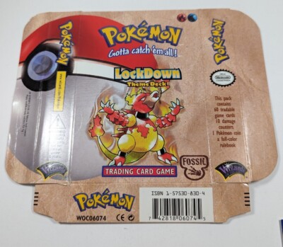 Pokemon TCG WOTC Fossil Lockdown Theme Deck OPEN BOX/EMPTY