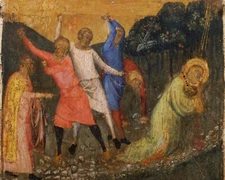 Catholic print picture- MARYTRDOM OF STEVEN VA  -   8" x 10" ready to be framed