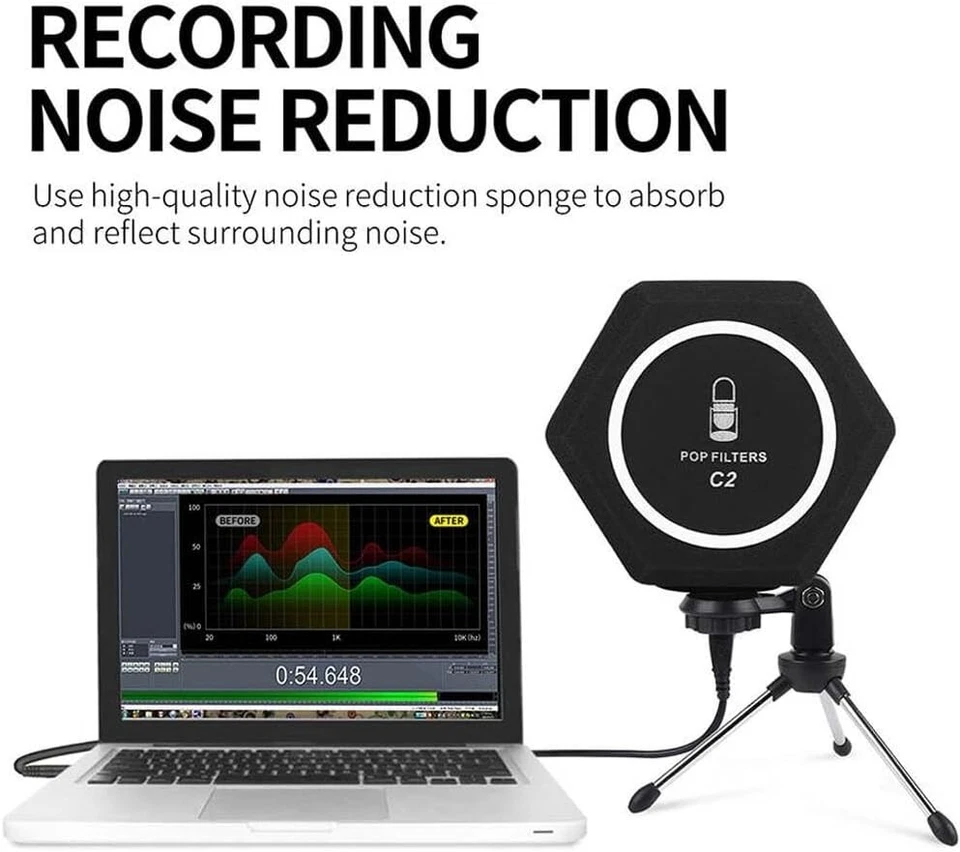 Professional Microphone Isolation Ball Shield Pop Filter - Image 2 of 4