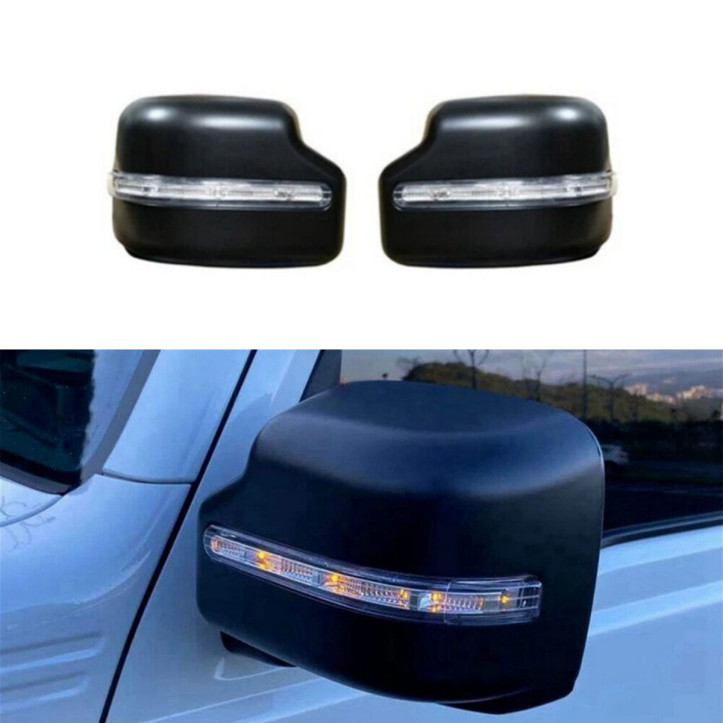 2x Rear View Mirror Cover W/LED Turn Lights For Suzuki Jimny JB64 JB74 2019-2023