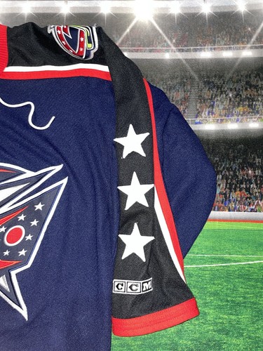 Columbus Blue Jackets NHL CCM Hockey Jersey Sz Small Preowned - Picture 3 of 13
