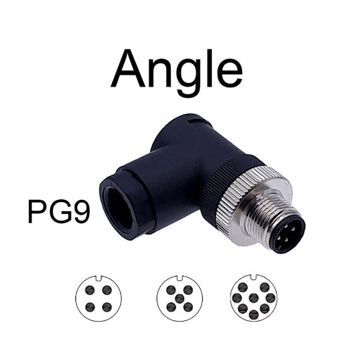 M12 Connector 4 5 8 12 Pin Sensor Adapter Male/Female Straight/Right Angle Plug - Picture 11 of 19