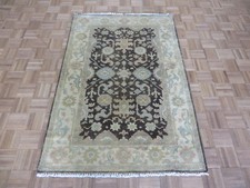 4 X 6 Hand Knotted Brown Oushak Ushak Oriental Rug Wool G581