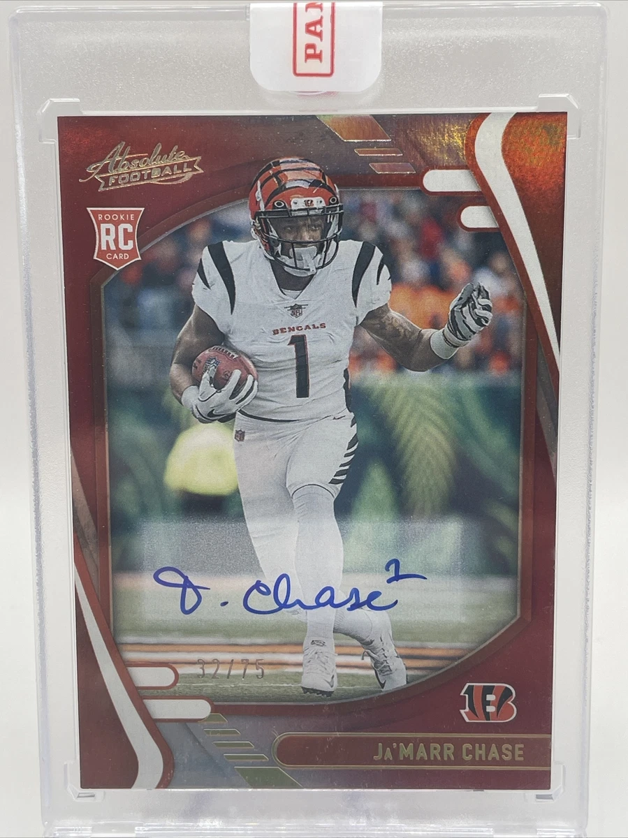 2021 Panini Absolute Rookie On Card Auto #105 Ja'Marr Chase /75 Sealed
