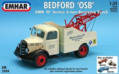 EMHAR 2404 - Bedford 'OSB' O Series SWB Recovery Truck 1/24 Scale Plastic Kit +P