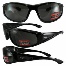 Global Vision Integrity 2 Z87.1+ ANSI Safety Sunglasses Black Frames + Smoke