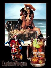 Captain Morgan Pirate Drink Alcohol Pin-Up MAGNET