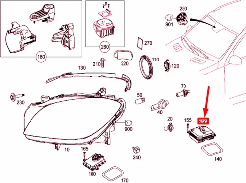 NEU MB GLE W166 SIGNALLEUCHTEN SPANNUNGSKONVERTER STEUEREINHEIT A2189009103 - Bild 2 von 7